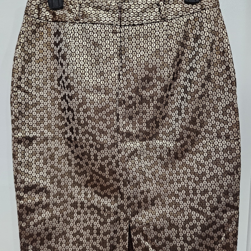 Elegant Brown Patterned Skirt